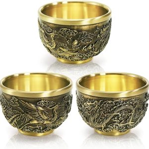 3 Pack Brass Tea Cup